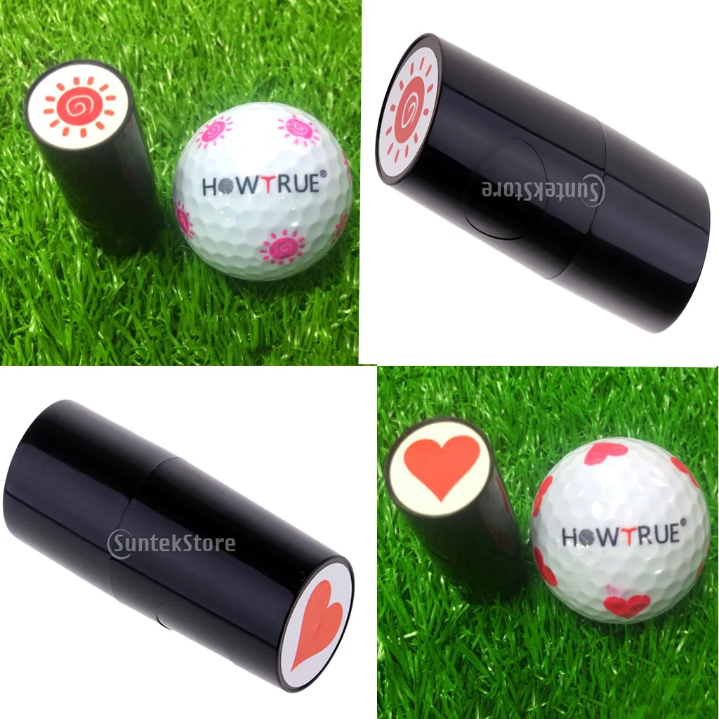 Colorfast Cute Golf Ball Stamper Quick-drying Golfball Stamp Seal Club