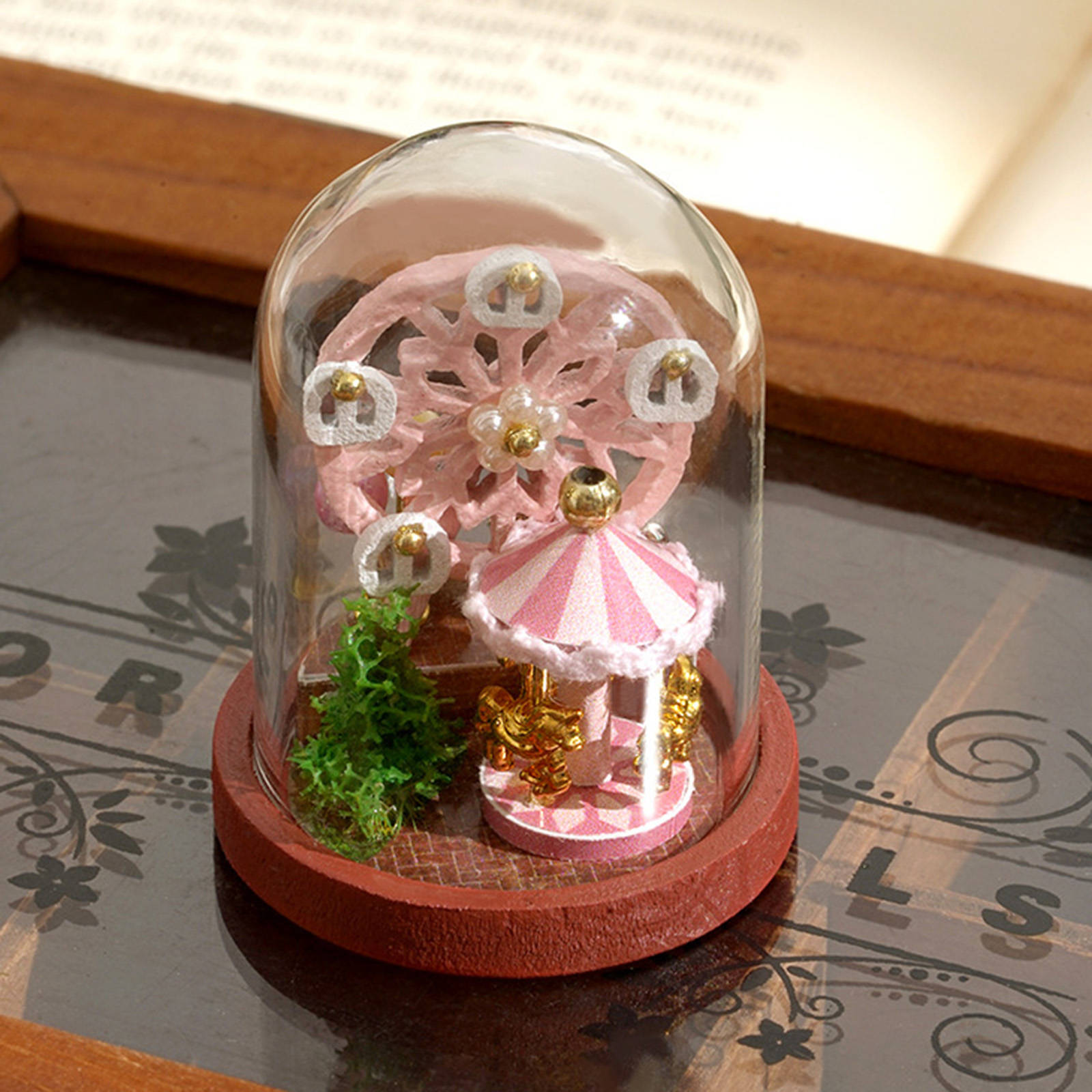 2pc DIY Handcraft Miniature Project Kits Mini Glassball Dolls House Toy 
