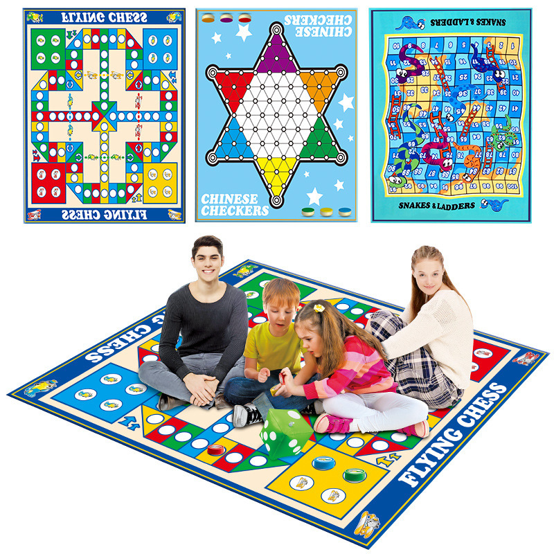Traditional Giant Ludo Snakes Game Outdoor Educational Toys Birthday Gift