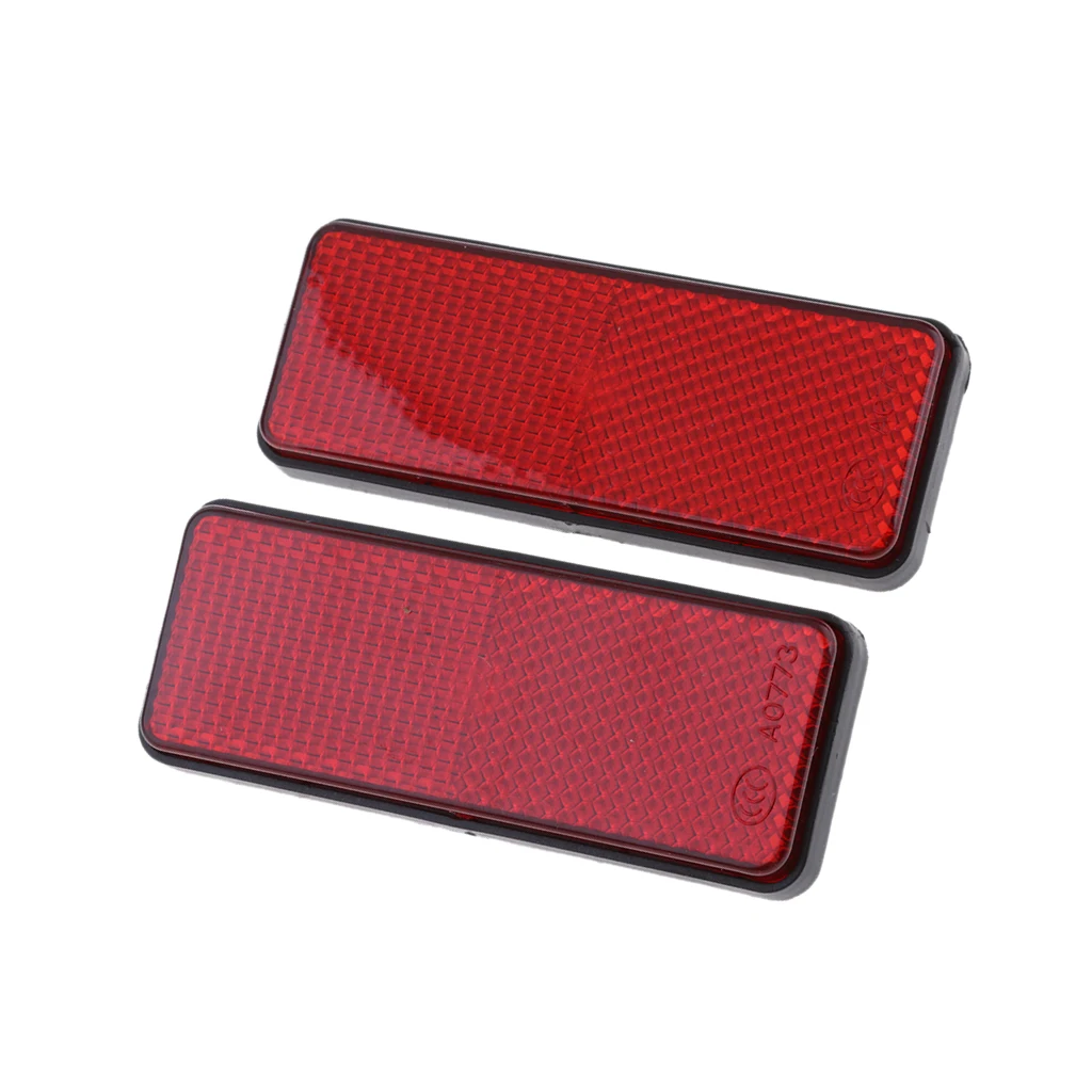 Rectangle Reflectors Marker Universal for Motorcycles ATV Dirt Bike Red Rectangle Reflectors Marker Universal for Motorcycles ATV Dirt Bike Red