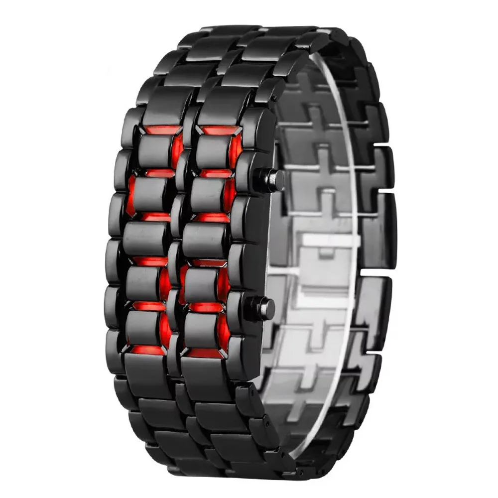 Watches Mens 2021 Iron Samurais Plastic Bracelet Watch Led Digital Watches For Men Women Reloj Mujer שעוני נשים Женские Часы