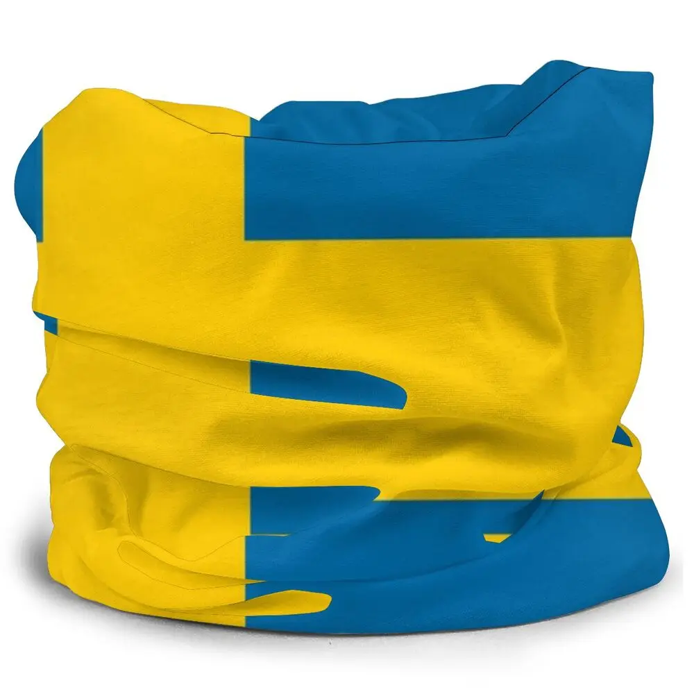 mens navy scarf Flag Of Sweden Scarf Neck Face Mask Unisex Fashion Neck Warmer Balaclava Bandanas Dustproof Headband Outdoor Hiking mens blanket scarf