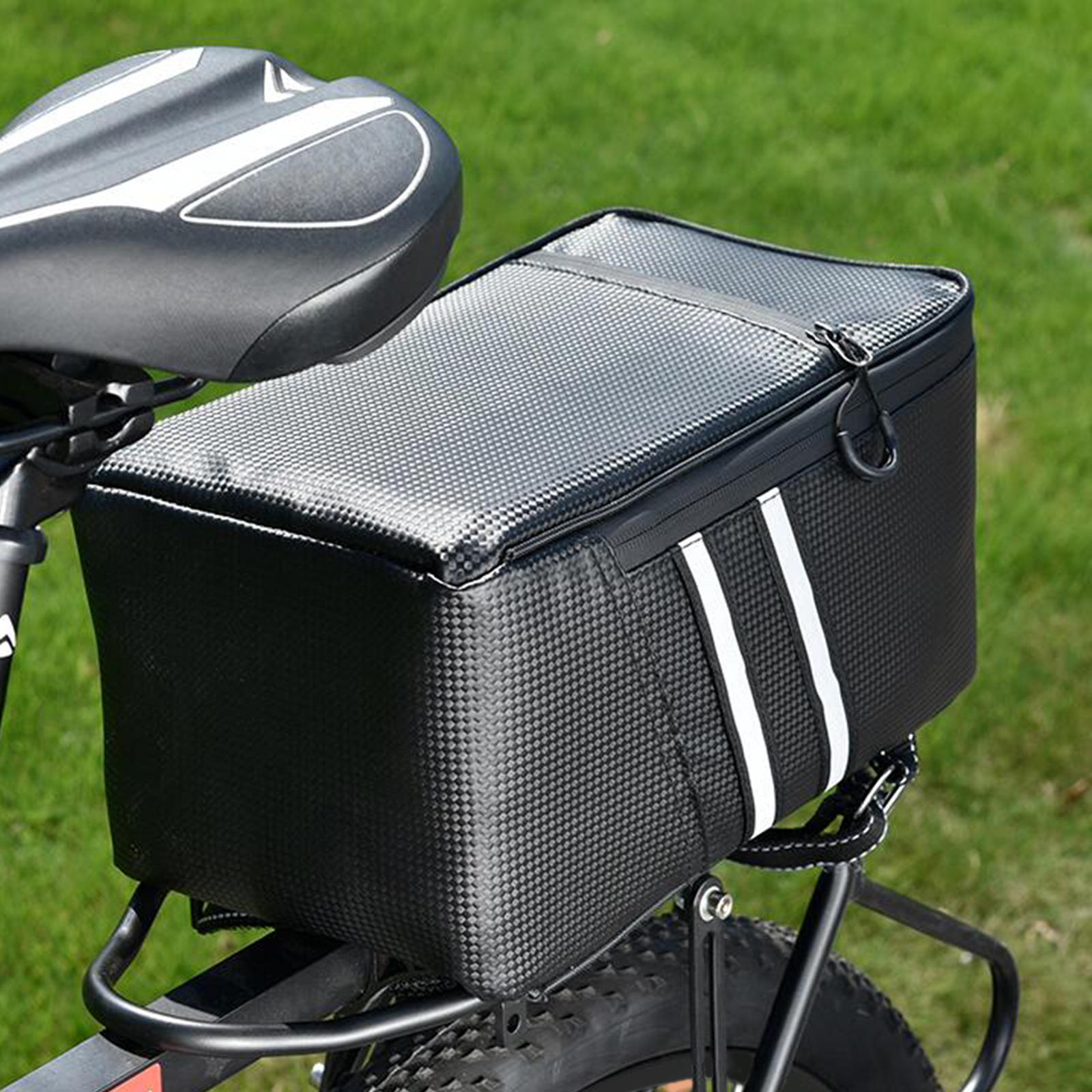 8L  Rear Rack Seat Bag Trunk Saddlebag Carrier PU Cycling Bike Equitati