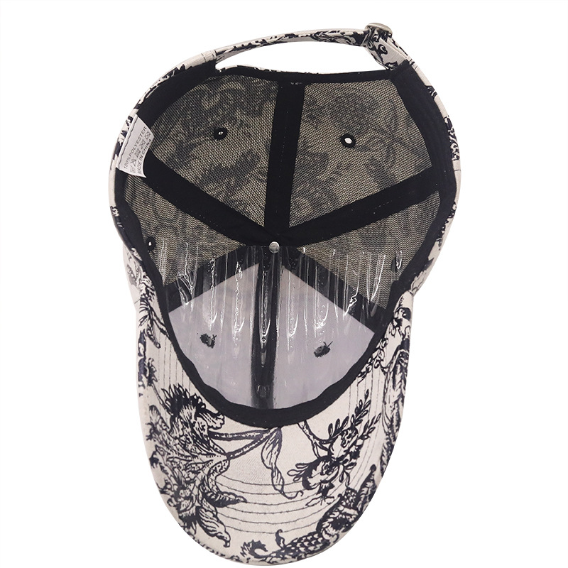 Spring And Summer Men's Baseball Cap Floral Printing Caps Cotton Versatile Sunshade Casual Men's And Women's Hat Cap For Boy