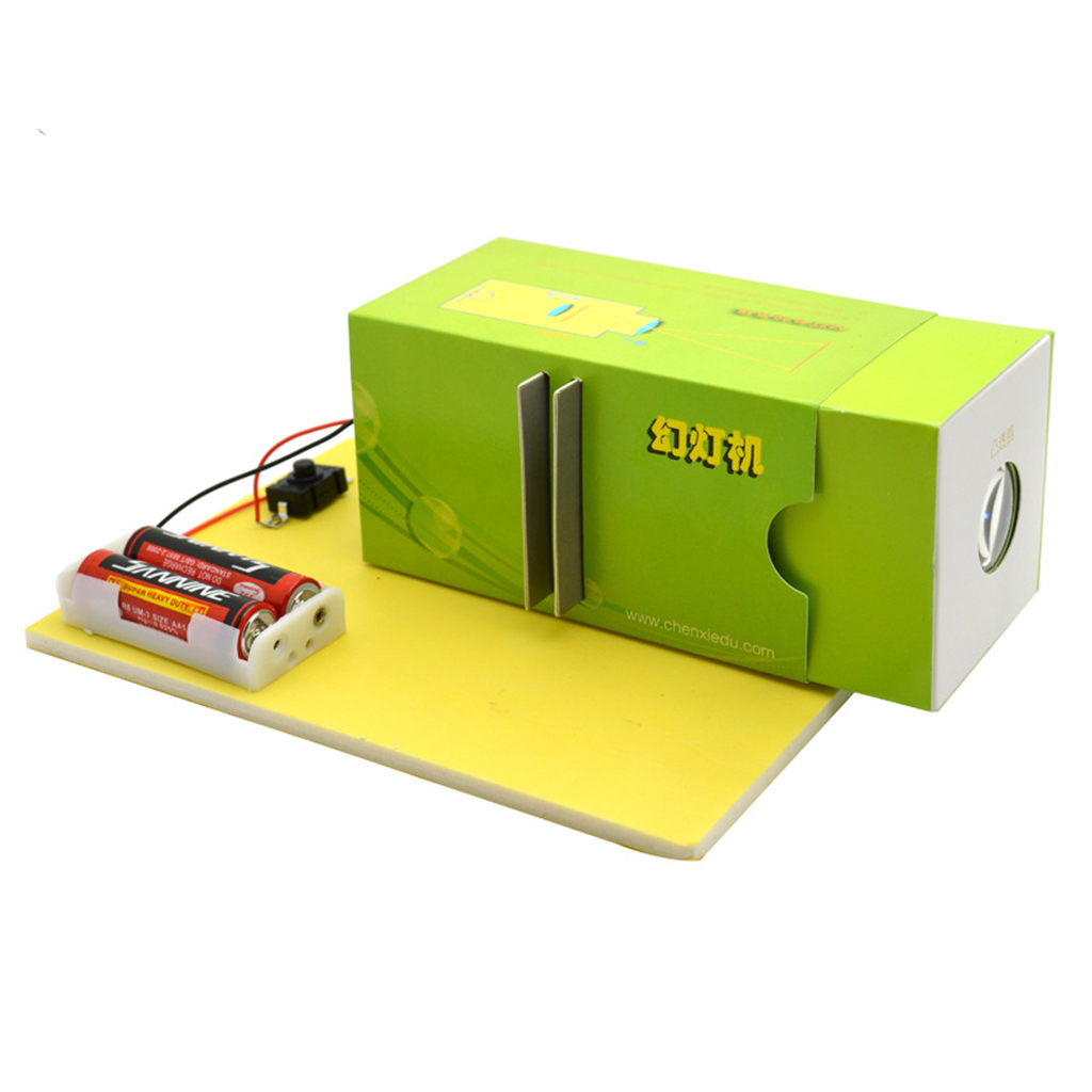 DIY Assembly Handmade Slide Projector Model Set Kids Students Science Toy Experiment Kit Preschool Early Learning Home Display