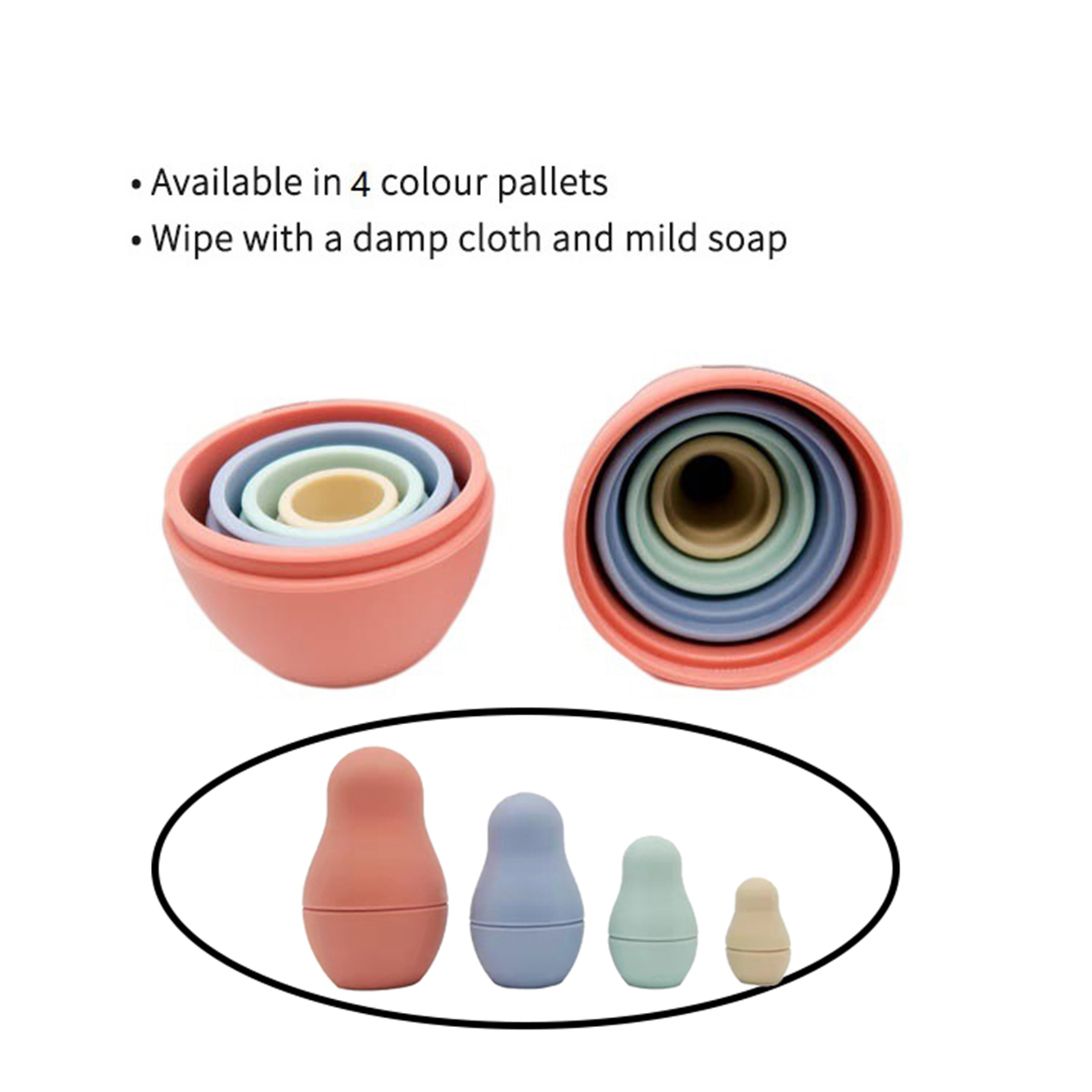 Soft Russian Nesting Doll Toy Babushka Dolls Teether Toys Desktop Ornament