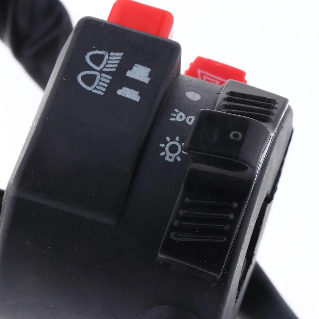 CNC Engine Kill Switch Headlight Fog Spot Light Switch Button for 50/70/90/110/125cc Quad Bike ATV Black