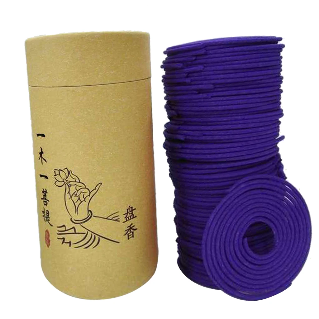 120pcs/Box Natural Spiral Incense Coils Indoor Aromatherapy for Living Room Tea House Yoga Room