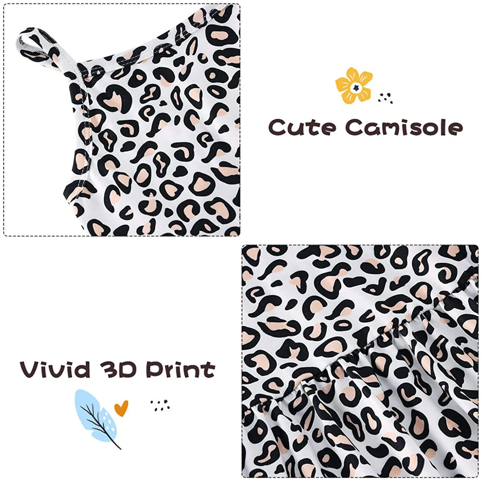 1-6 Years Kids Girl’s Summer Suspender Jumpsuit Sleeveless Fish Scale Leopard Print One Piece Long Pants Overalls Girl Jumpsuit Baby Bodysuits classic