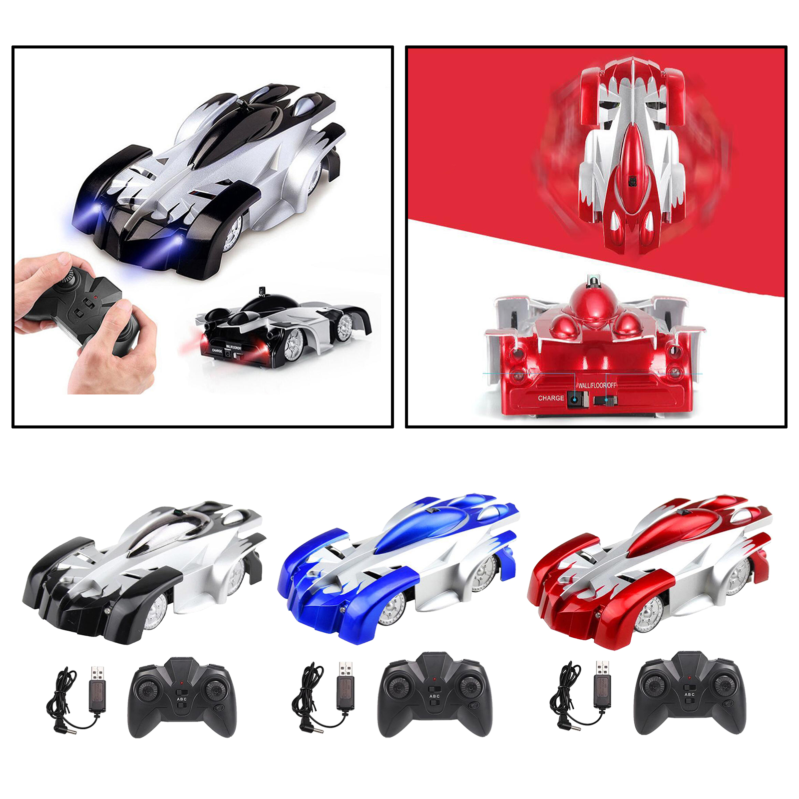 Wall Climbing Car  Ceiling 360° Rotating Anti Gravity Electric Toy Cars for Kids with Led Lights Holiday Gifts