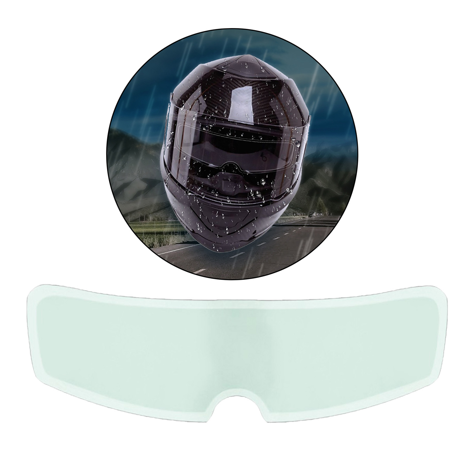 Motorcycle Helmet Lens Anti-Fog Patch Film Rain-proof Sticker Shield Universal
