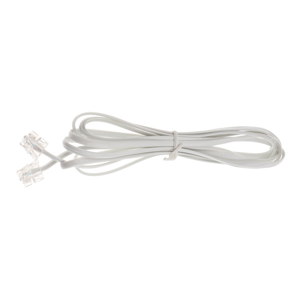 RJ11 Telephone Line Cord Cable, High-speed Internet Modem Cable 6P2C (10 Feet )