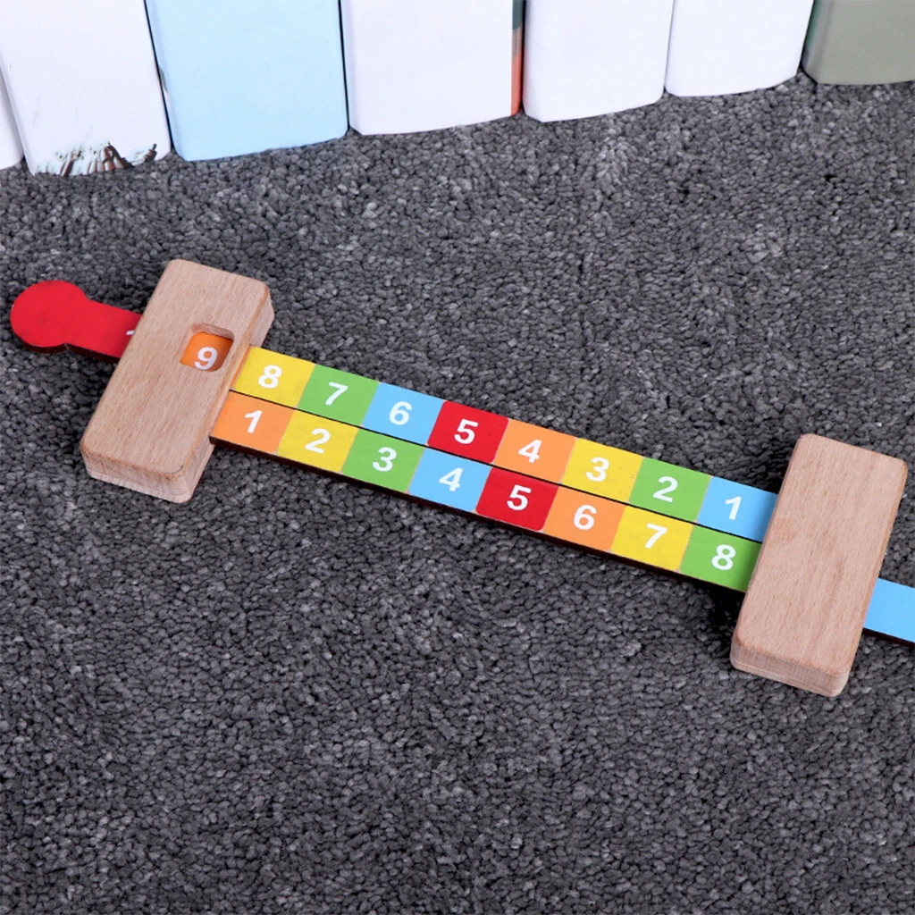 Kids Math Arithmetic Addition Subtraction Slide Ruler Preschool Montessori Kindergarden Education Toy for Child Homeschool