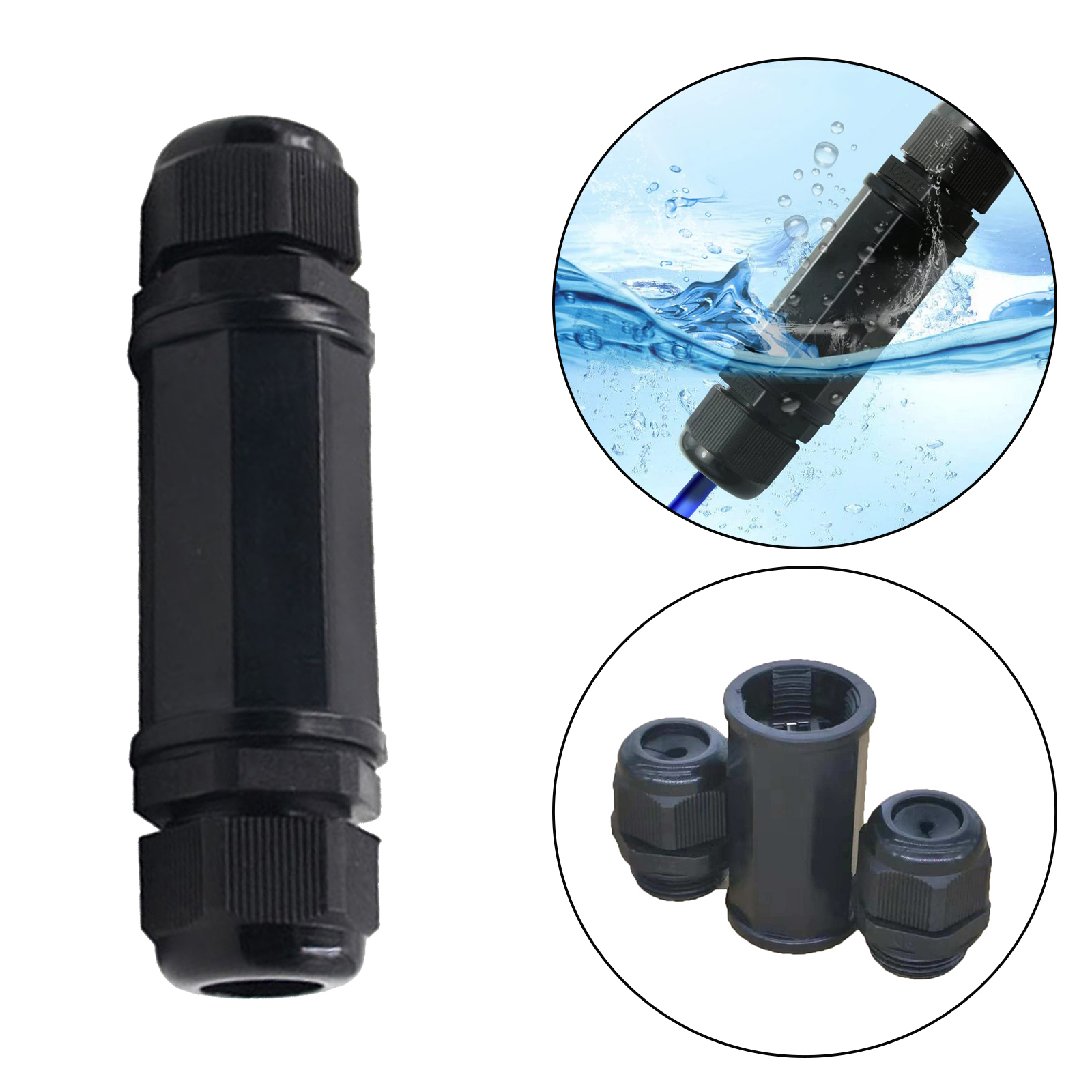 Waterproof Connector Ethernet LAN Cable Connector Double Head Shielded Outdoor Coupler Adapter Female to Female