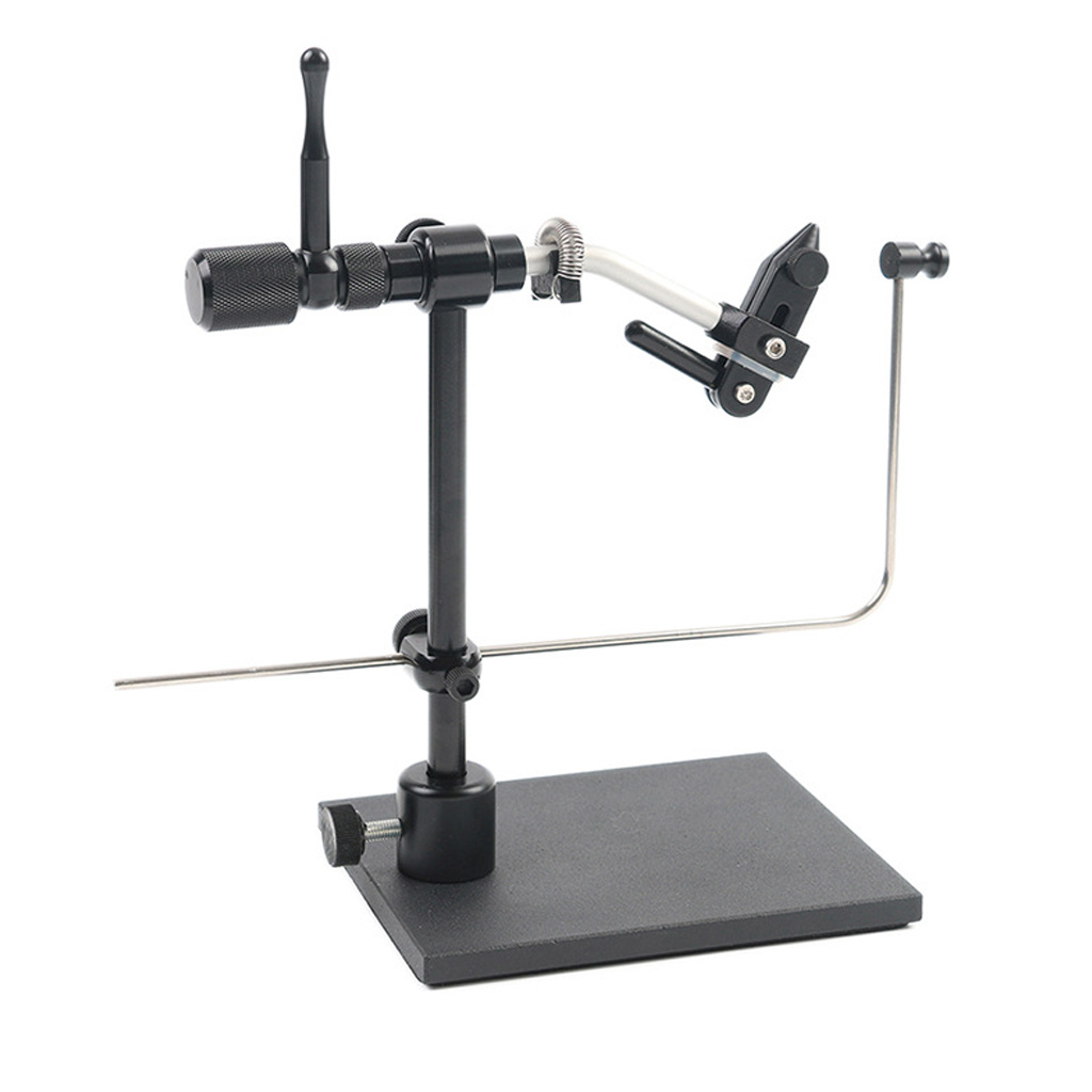 Rotary Fly Tying Vise Machined Alloy Travel Vise With Base Fishing Tool Set Traveler Fly Fishing Tackle Kit