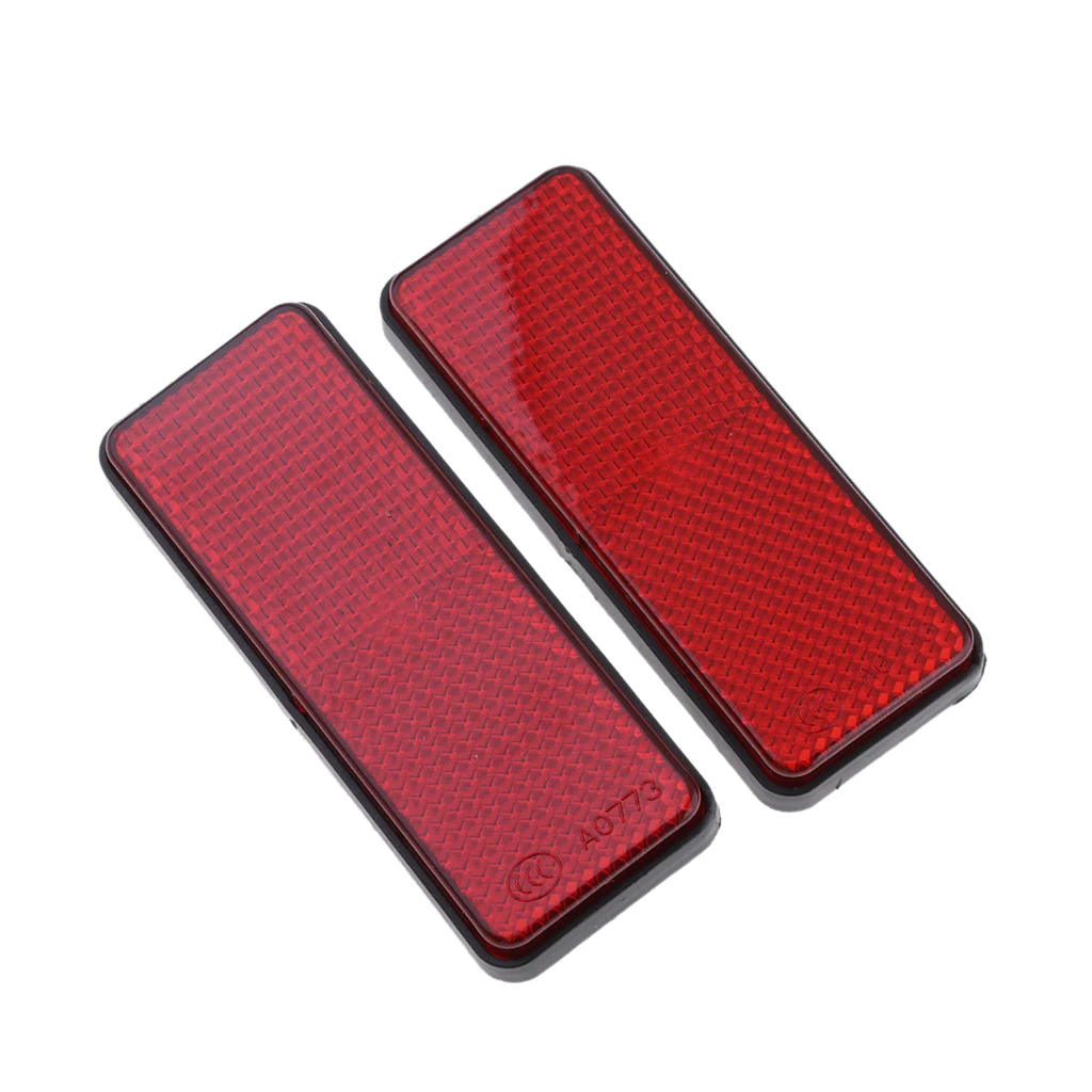 Rectangle Reflectors Marker Universal for Motorcycles ATV Dirt Bike Red Rectangle Reflectors Marker Universal for Motorcycles ATV Dirt Bike Red