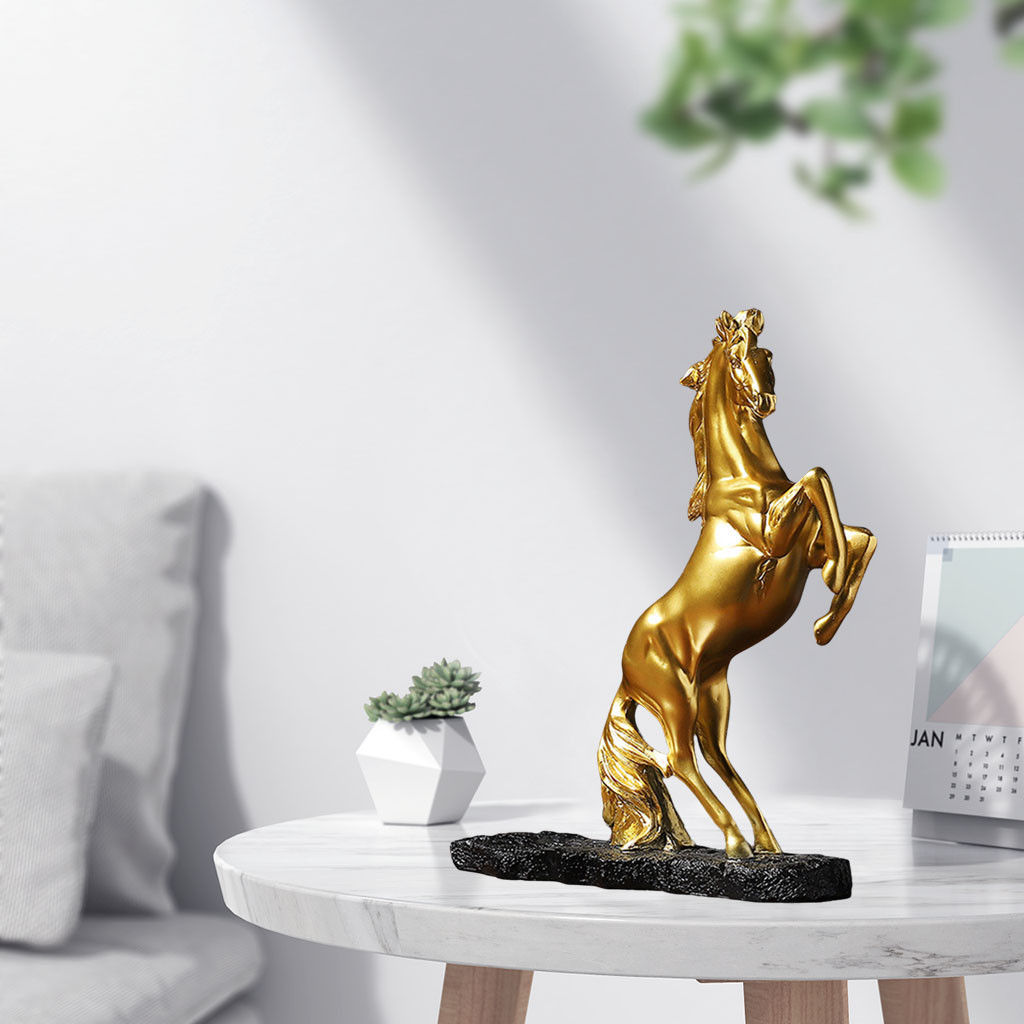 Resin Golden Horse Wine Rack Storage Figurine Creative Animal Modern Stand For Wine Bottle Holder Home Decoration