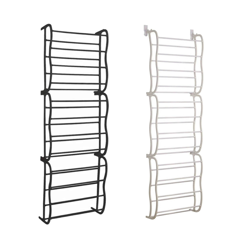 36-Pair Over-the-Door Shoe Rack Hanging Storage Organizer Shelf for Bedroom