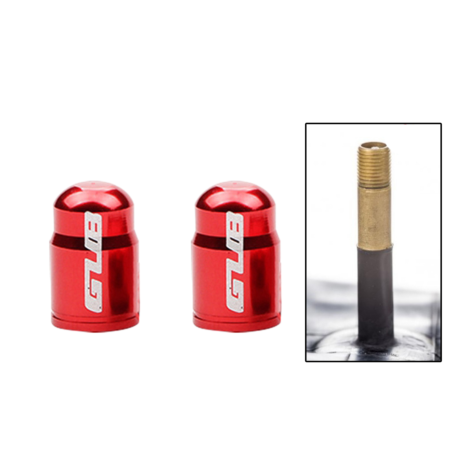 2x Bike Valve  Anodized Tire Presta Schrader Motorcycle AV FV Screw Cover
