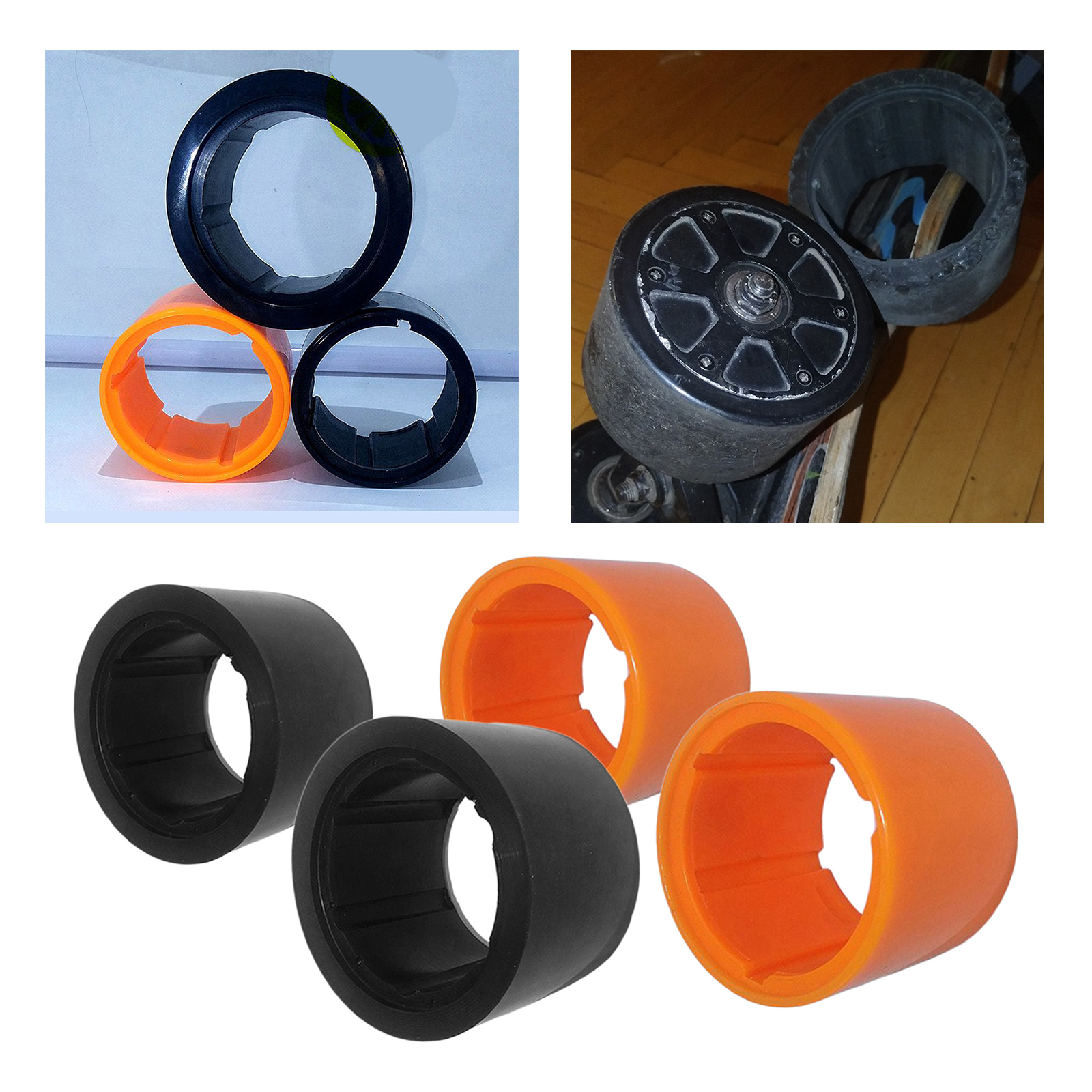 Electric Skateboard Hub Motor Tire Skin 70mm 90mm Motor Tire Skin Black Orange Replacement Electric Skateboard Hub Motor Tire Skin 70mm 90mm Motor Tire Skin Black Orange Replacement