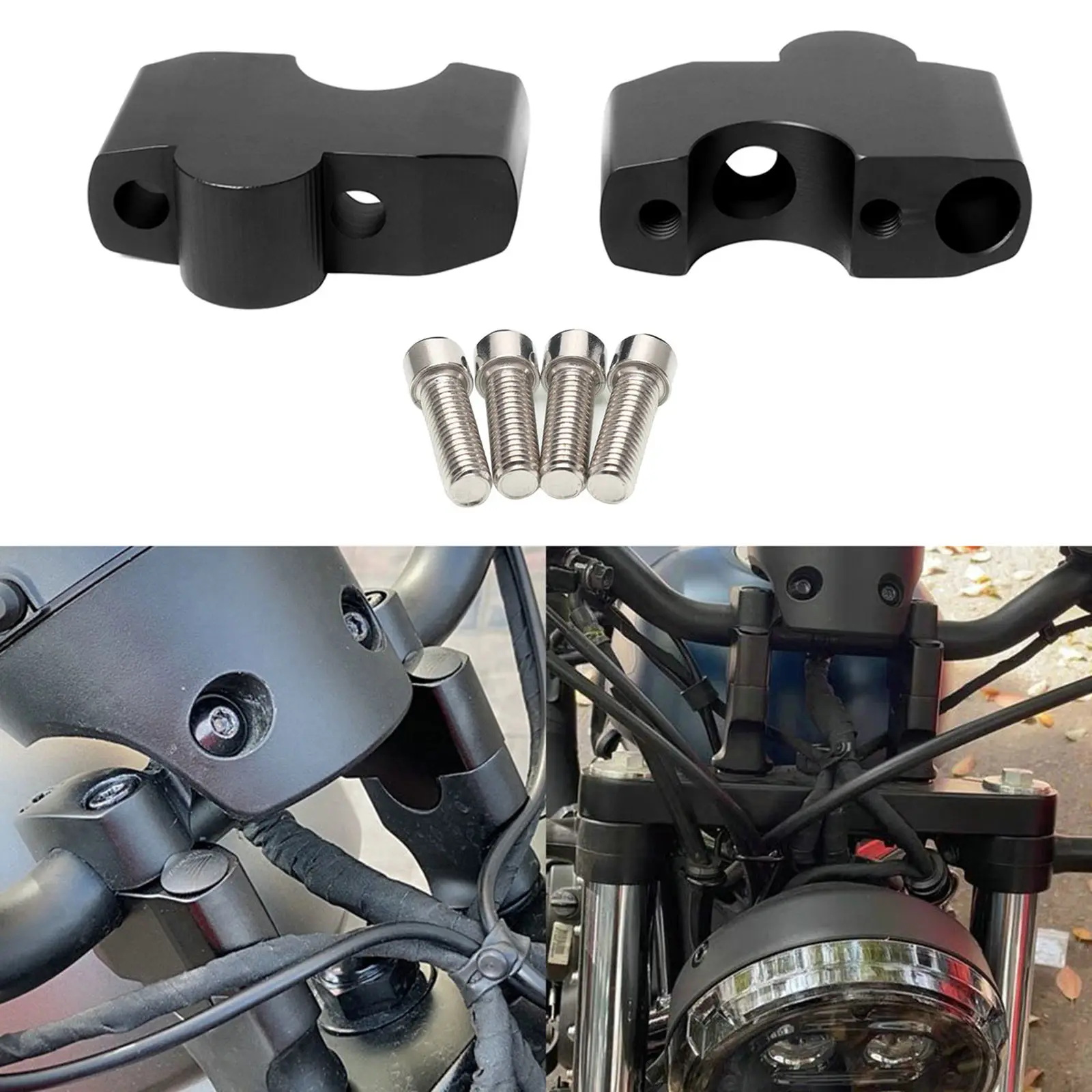 Motorcycle Aluminum Handlebar Riser Kit for Honda CMX500 Rebel500, Professional Accessories