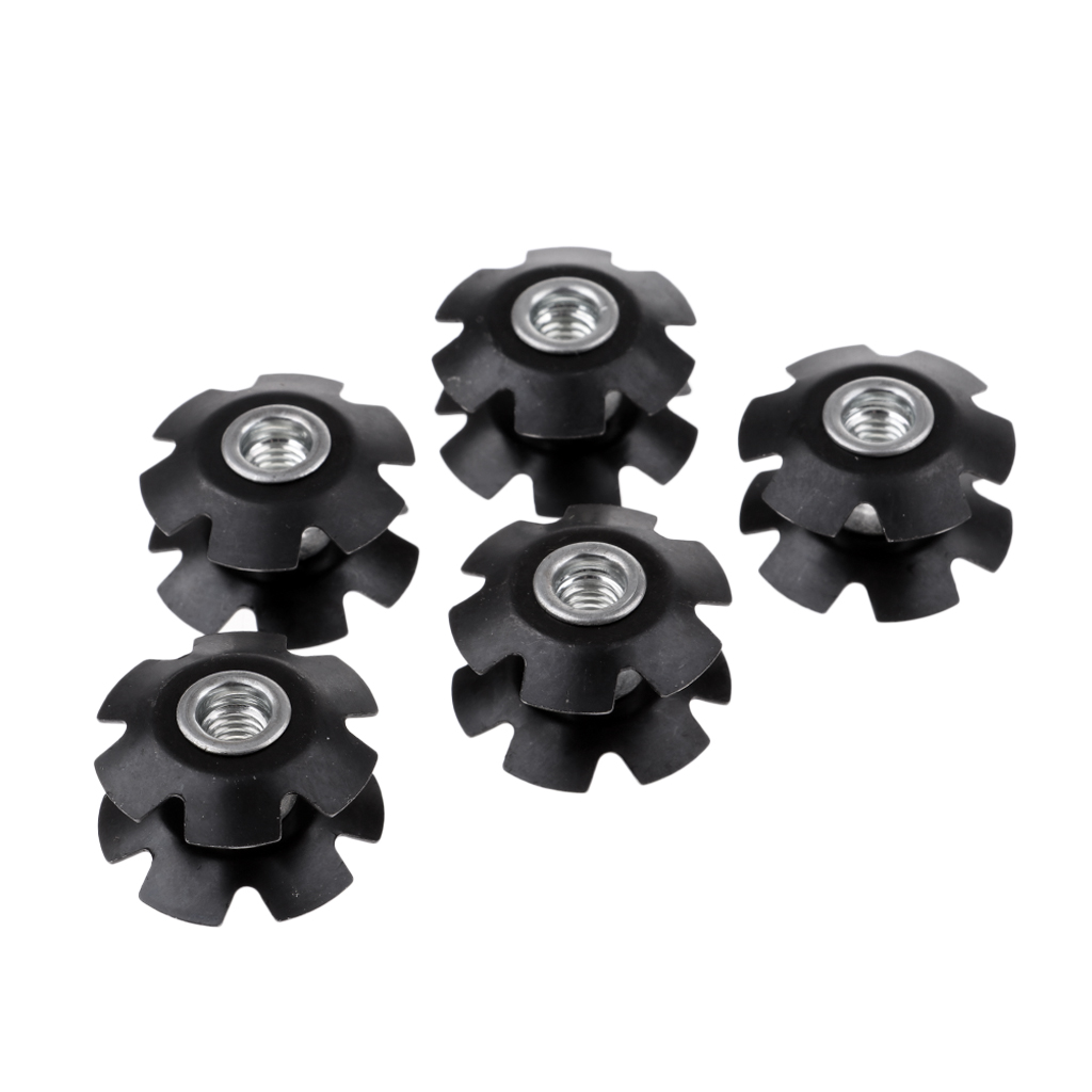 5Pcs Lightweight Headset Star Fangled Nuts Star Washer Headset Cap for Road MTB Bike Star Nut Accessories for Forks