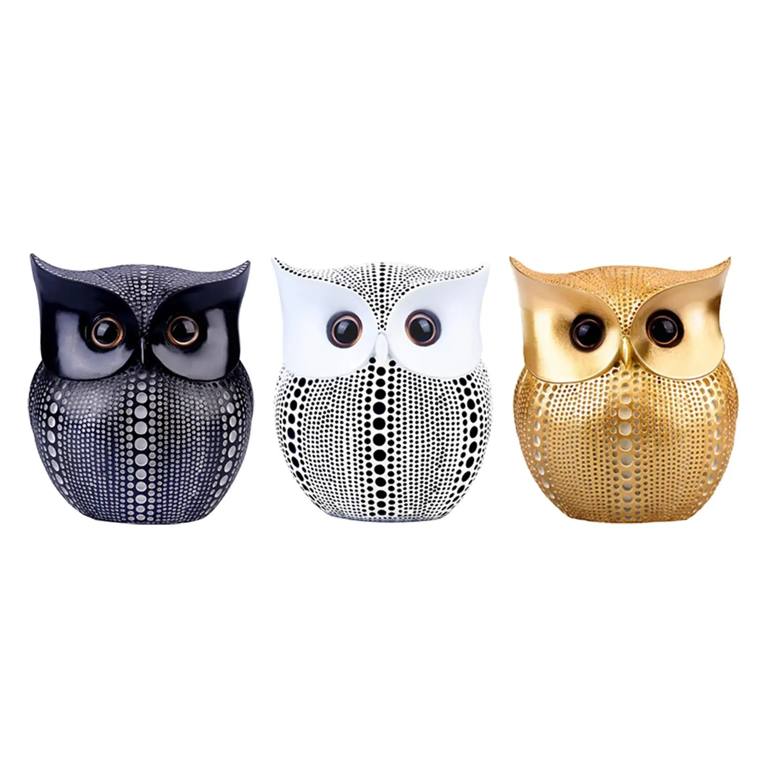 Creative Piggy Bank Owl Shaped Figurines Art Decoration Money Saving Box Ornament Miniatures Handcraft Nordic Style Kids Gifts