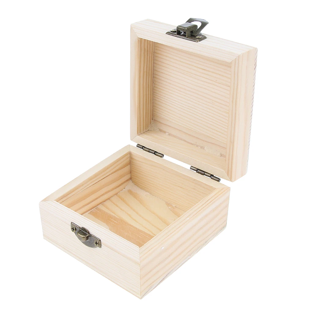 Small Wood Soap Case Holder Wooden Jewelry Box DIY Crafts Trinkets Container for Home Outdoor Hiking Camping Travel