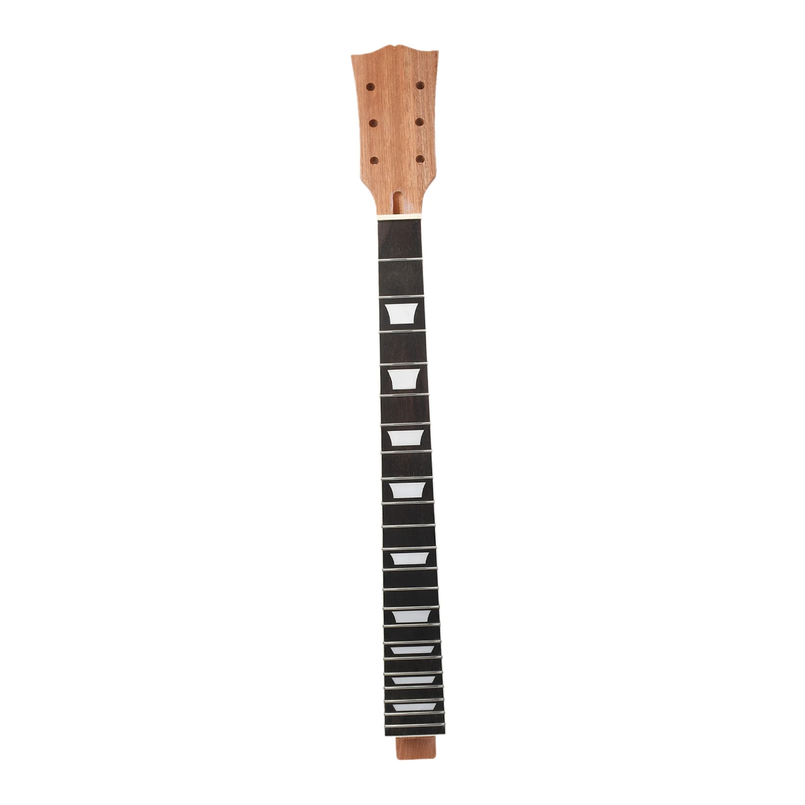 Guitar Neck Mahogany Rosewood with Trapezoid Inlays Replacement for  DIY