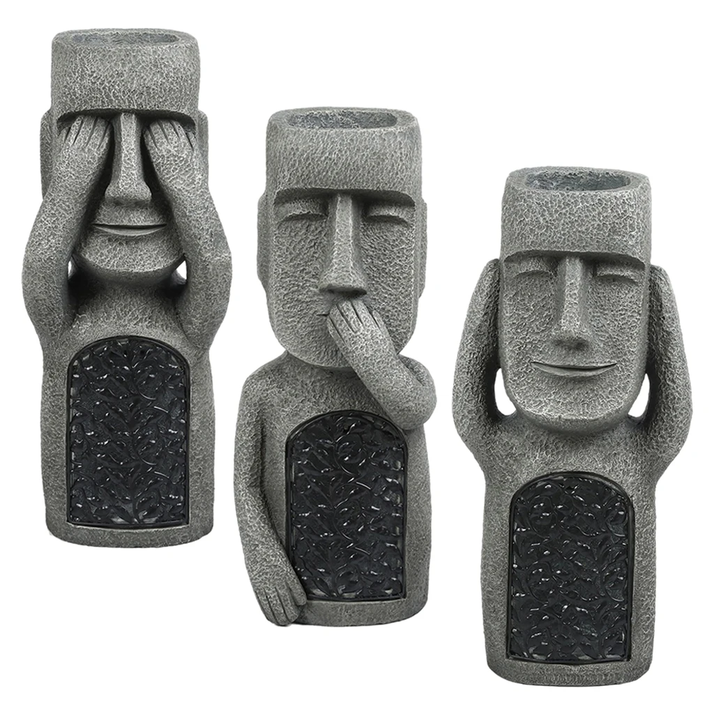 Funny Easter Island Statue Ahu Akivi Moai Monolith Garden Decor Sculpture