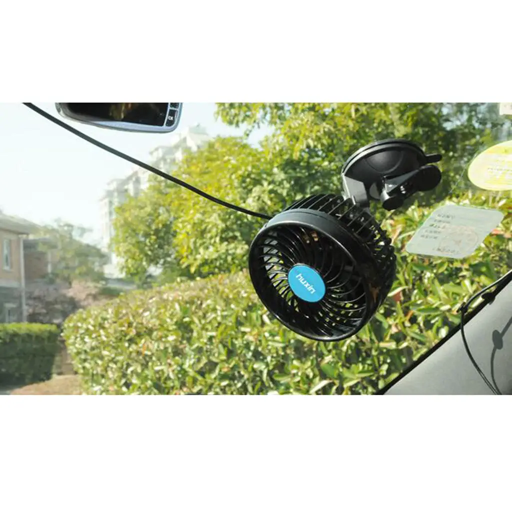 6 inch 24V 12W Car SUV Truck Plug in Electric Fan with Cigarette Lighter Low Energy Consumption