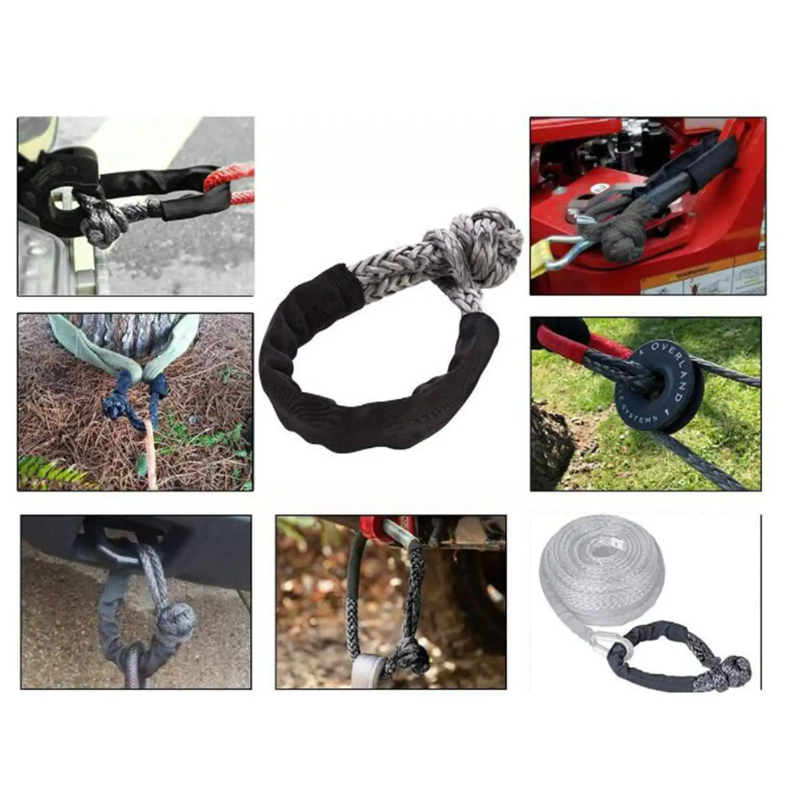 Soft Shackle Rope with Protective Sleeve for Vehicle Recovery