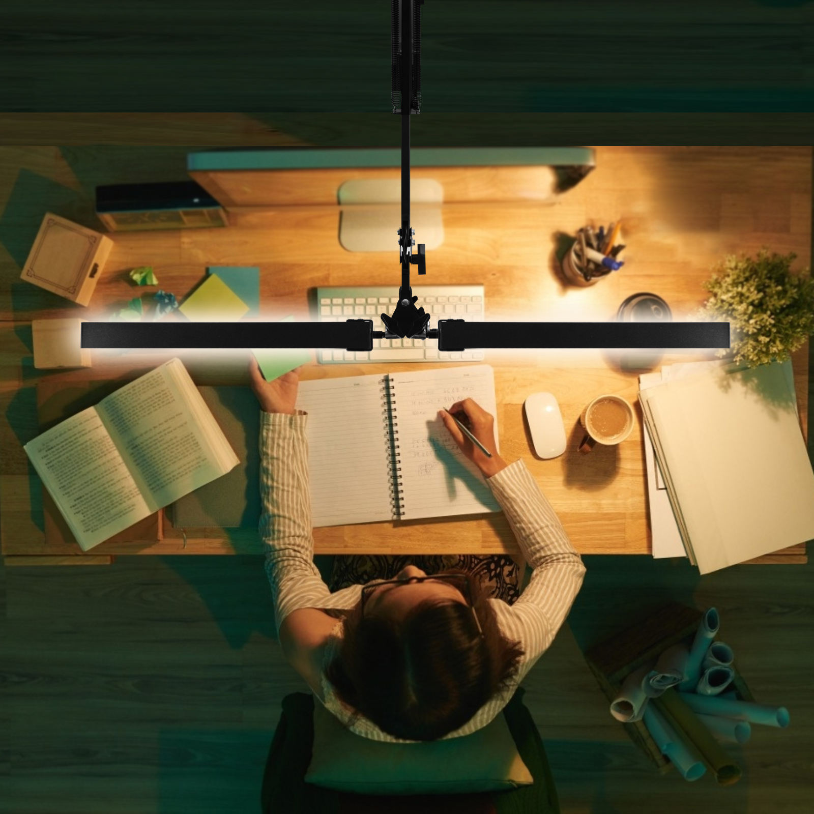 LED Desk Lamp Flexible Folding Light with Clamp for Working Dormitories Reading Study