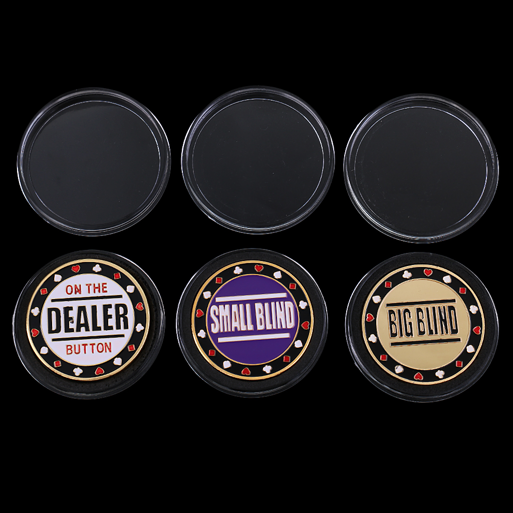 1 Dealer 1 Small Blind 1 Big Blind Poker Chip Set Poker Card Guard Protector