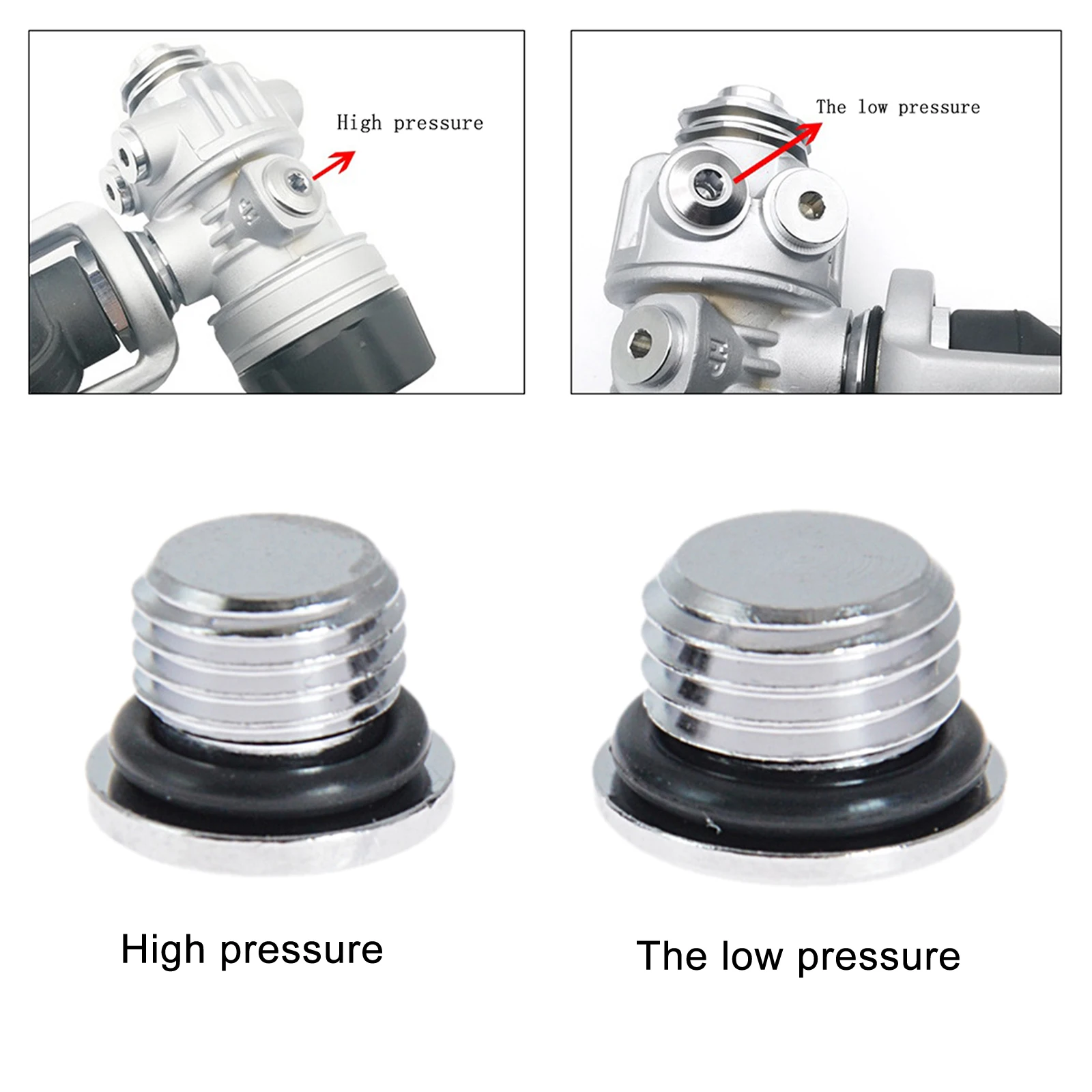 Scuba Diving Regulator Port Plug Low Pressure High Pressure - 3/8