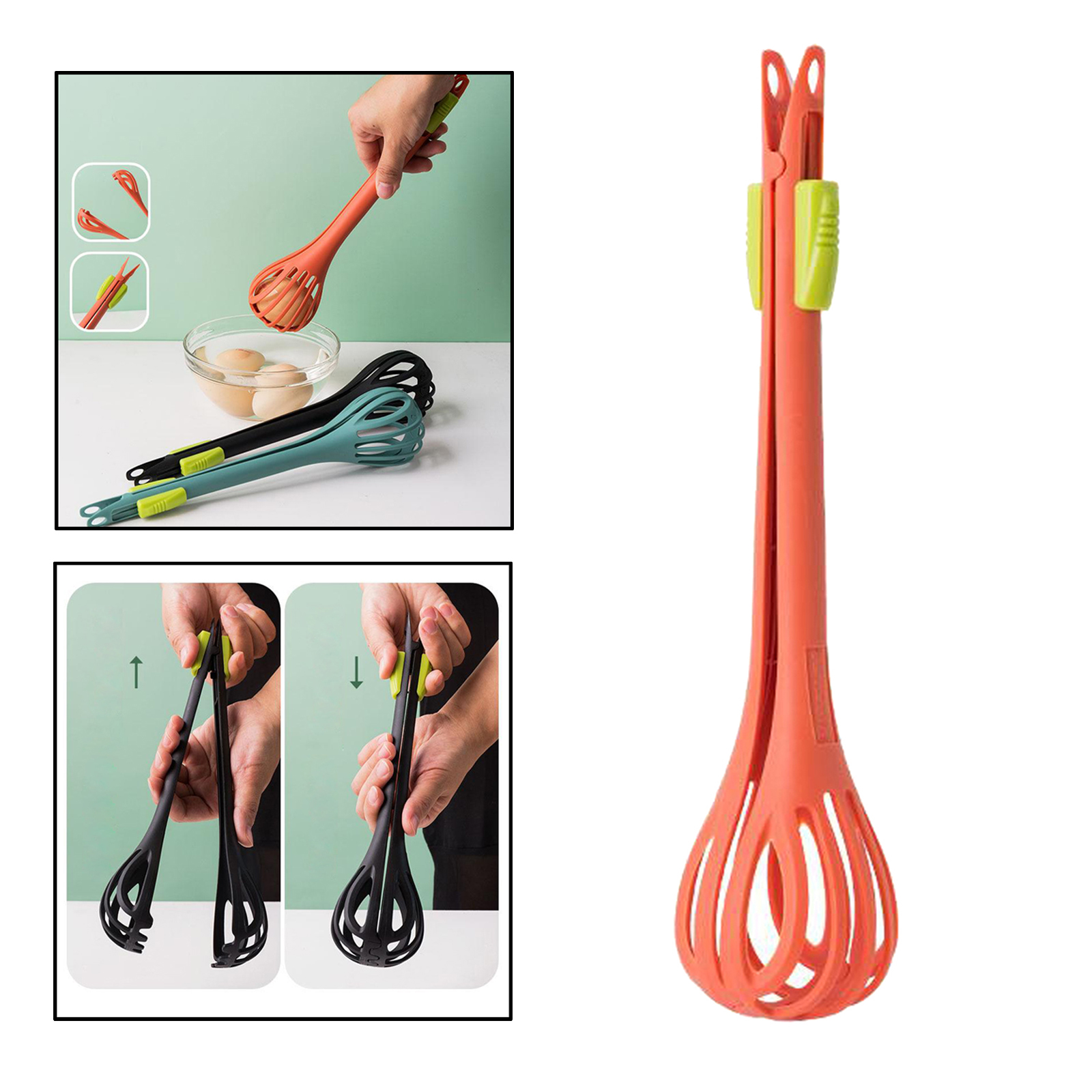 Durable Egg Whisk, Mamual Eggbeater, Muti 2 in 1 Egg Beater, Salad/ Food/