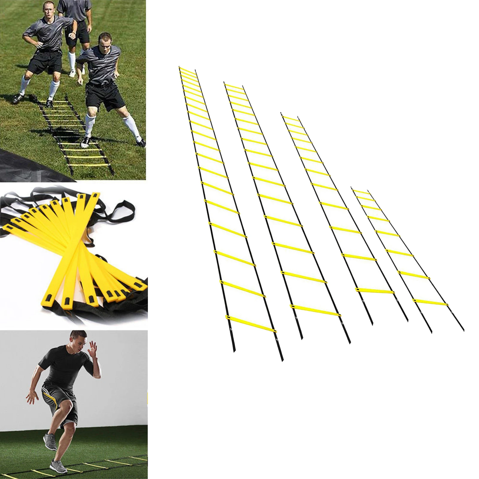 8/12/16/20 Rung Nylon Straps Training Ladders Agility Speed Ladder Stairs for Soccer Basketball Football Exercise Equipments