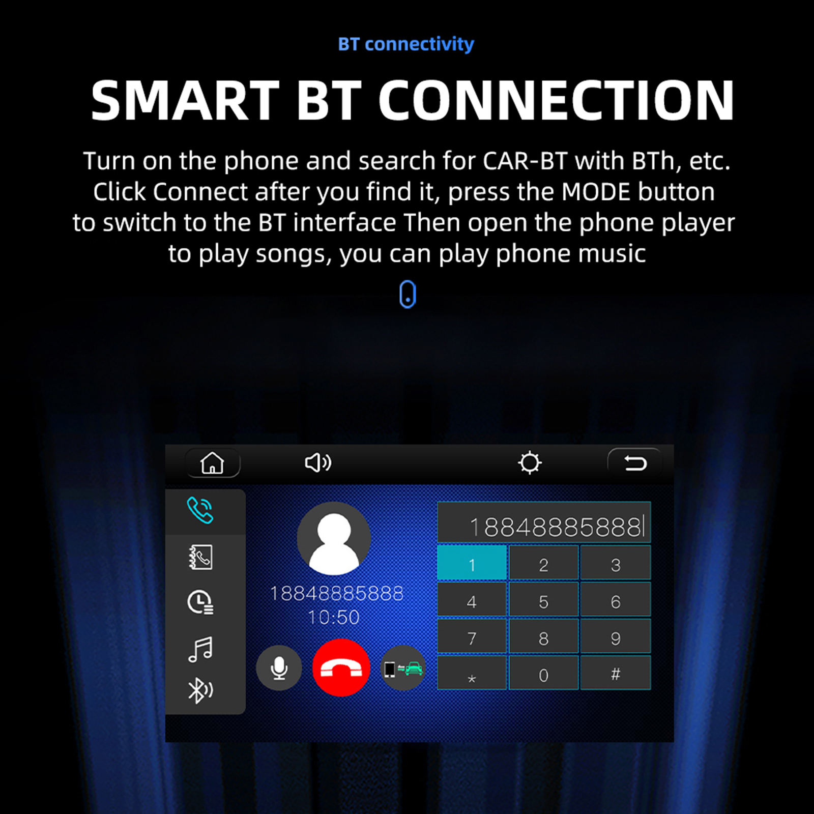 Bluetooth Car Radio AUX in  WiFi for  9083 Touch Screen