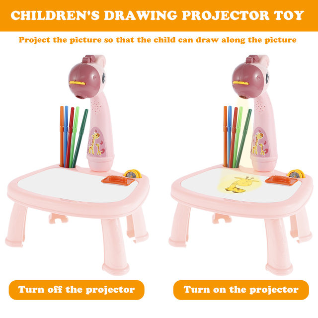 Traço educacional e desenhar projetor brinquedo pintura brinquedo desenho  jogo de tabuleiro plástico projetor pintura brinquedo para crianças criança  idade 3 + - AliExpress