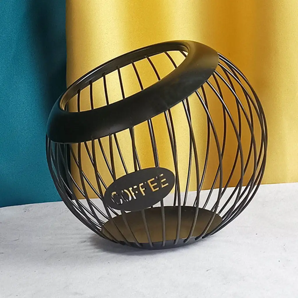 Multi-Use Coffee Pod Storage Large Capacity Iron Nest Shape Display Stand Coffee Capsule Storage Basket Save Space Coffee Bar