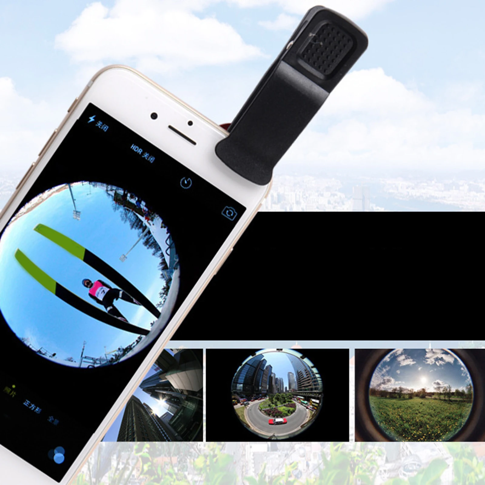 Universal 3 in 1 Cell Phone Camera Lens Kit Phone Camera Lens Clip 2 in 1 High Definition Lens Wide Angle Lens