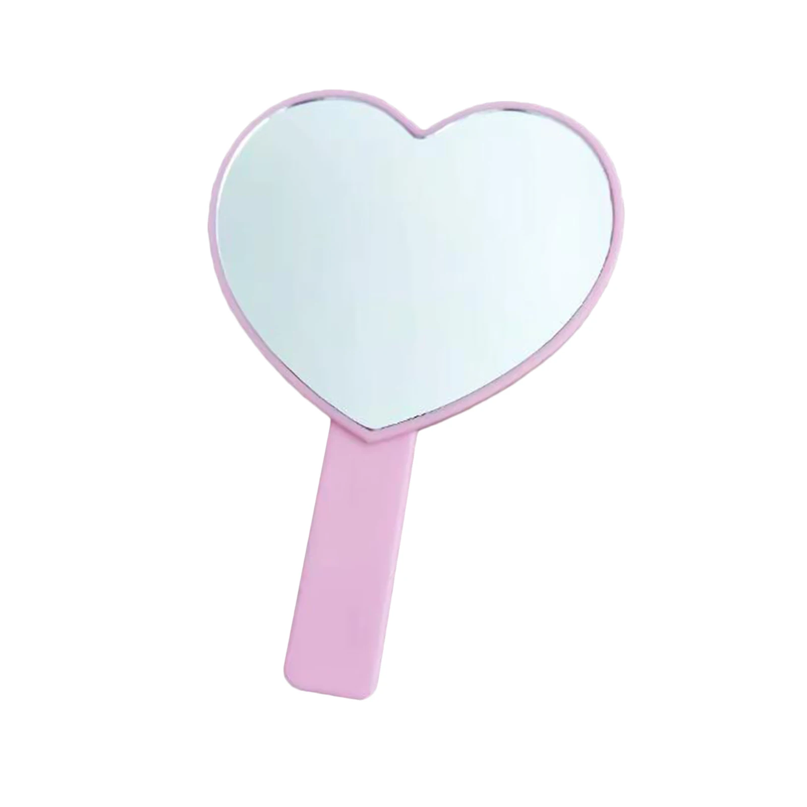 Portable Cute Heart Shaped Mirror Cosmetic Single Side Look Adorable Design