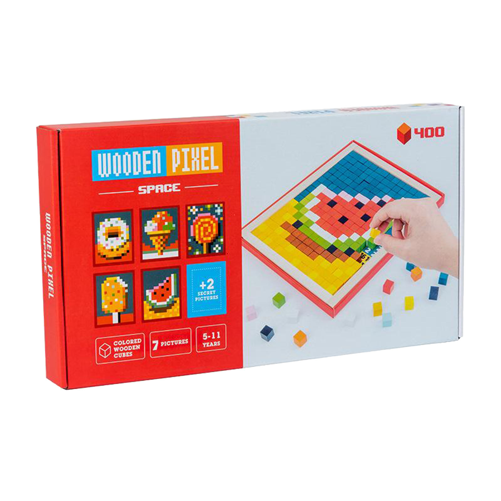 Toddlers Simple Mosaic Building Blocks, Wooden Shape Pattern Puzzles, Concentration Training Early Educational Toy