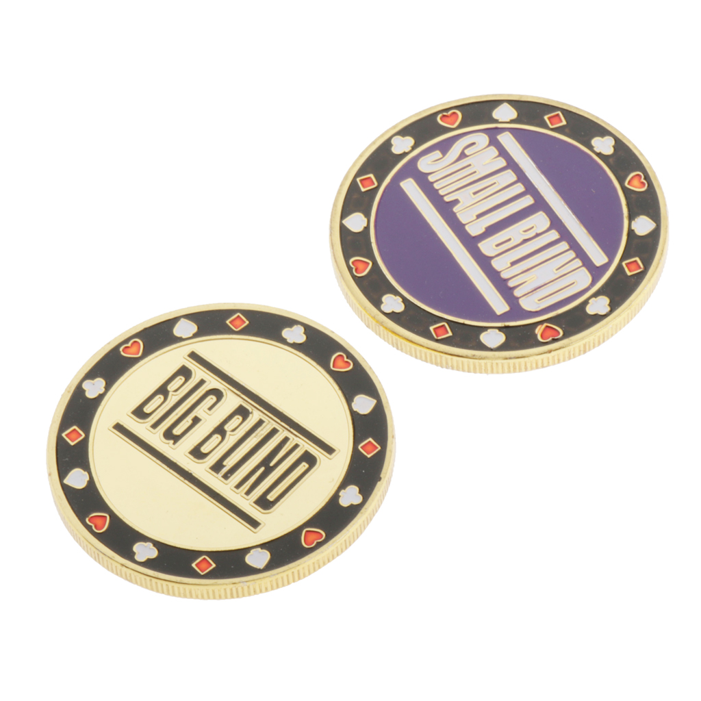 2Pieces Dealer Button Chips Blind Big/Small Blackjack Roulette Game Parts