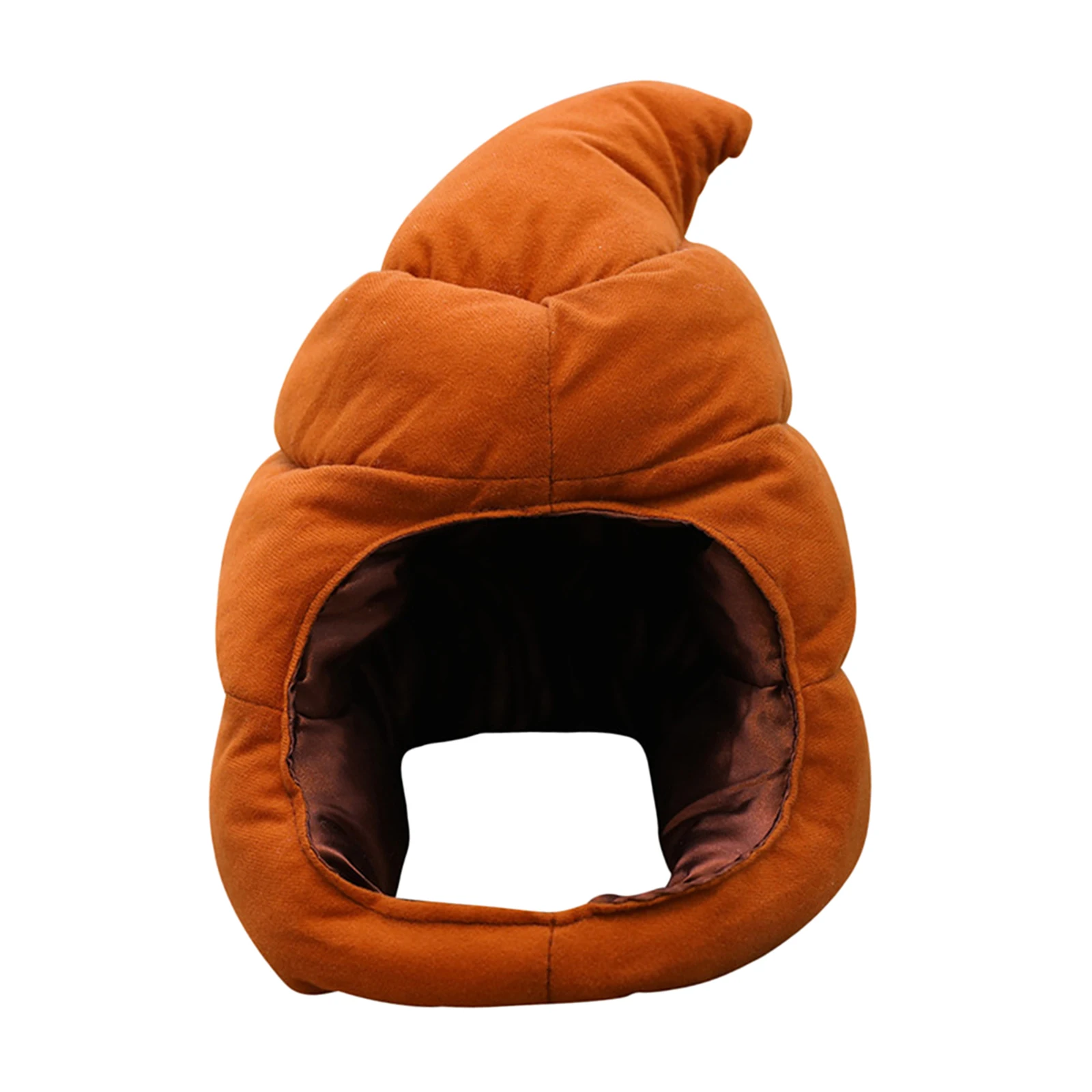 Plush Fake Shit Earflap Hat Party Cartoon Fake Poop Headgear  Supplies