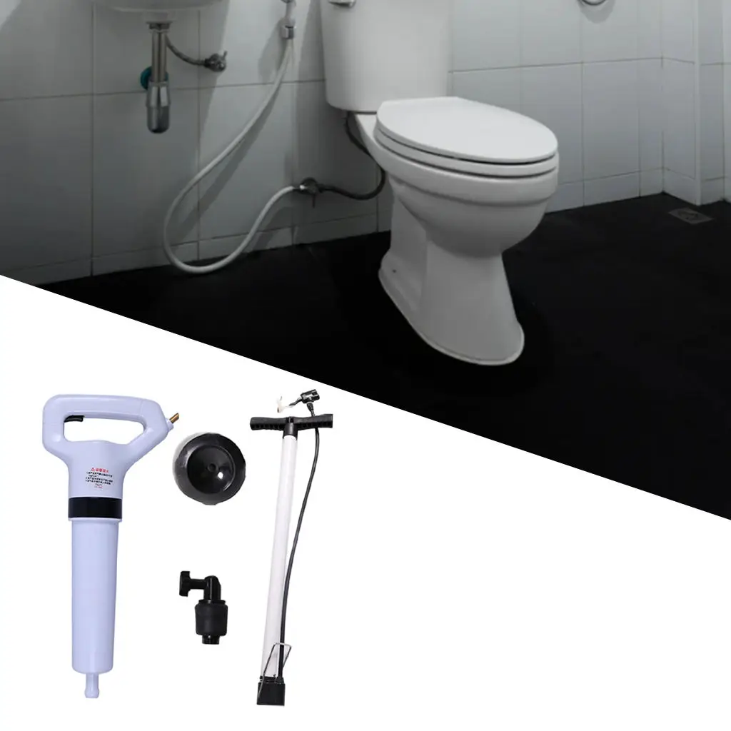 Toilet Plunger Dredger Cleaning Reusable Prevent Unblocker Pneumatic High Pressure Cleaner Toilet Dredge for Bathroom Household