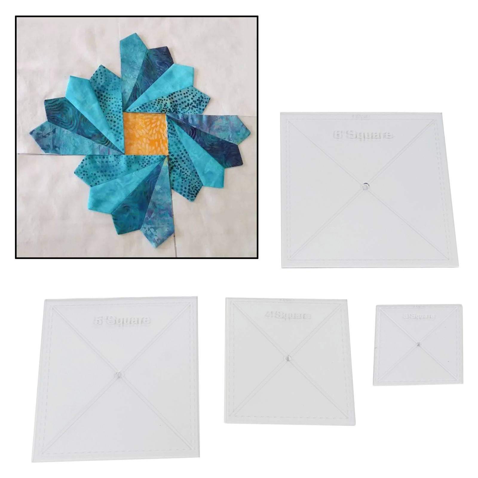 Acrylic Quilt Embroidery Template Patchwork Embroidery Stencils for Fabric DIY Patchwork Tools Sewing Craft Supplies Accessories