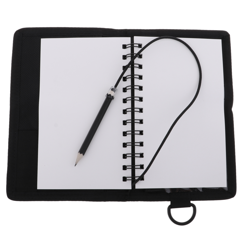 Underwater Writing Slate 20 x 12.5cm/7.87 x 4.92inch with Pencil Clip Elastic Strap for Scuba Diving Snorkeling