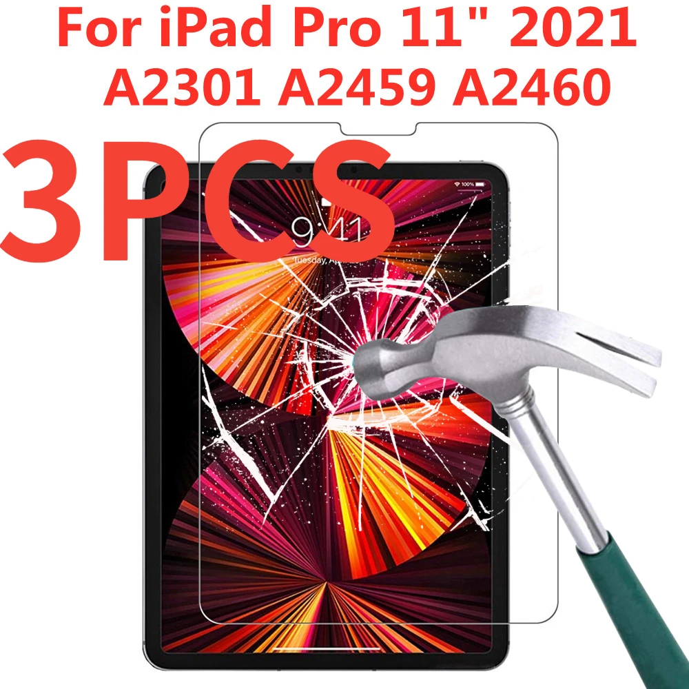 tablet tripod 3PCS 9H Hardness Tempered Glass For iPad Pro 11 Inch 2021 Screen Protector A2301 A2459 A2460 Explosion Proof HD Protective Film touch pen tablet