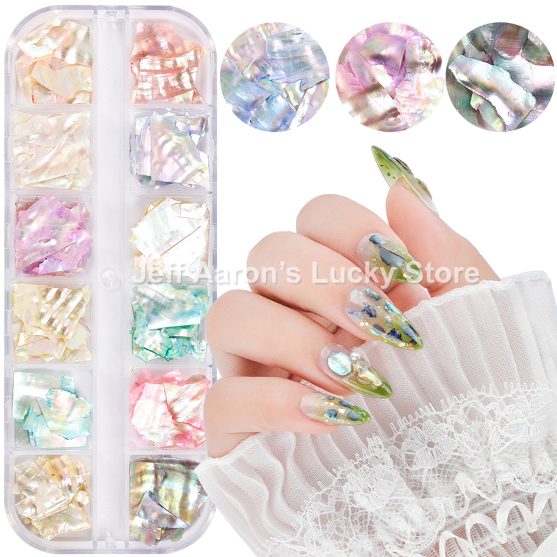 Best of 12 Colors Nails Abalone Shell Fragments Texture Natural Sea Shell 3d Glitter Nail Art Decoration Powder Sequins Beauty Tools Reviews & Tips